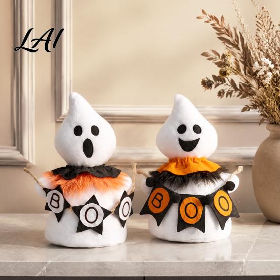 Stuffed Fabric Halloween Decorations Faceless Ghost Ornament Cute Cloth Ghosts Table Soft Plush Dolls for Kids Decoration BOO Banner Gnomes