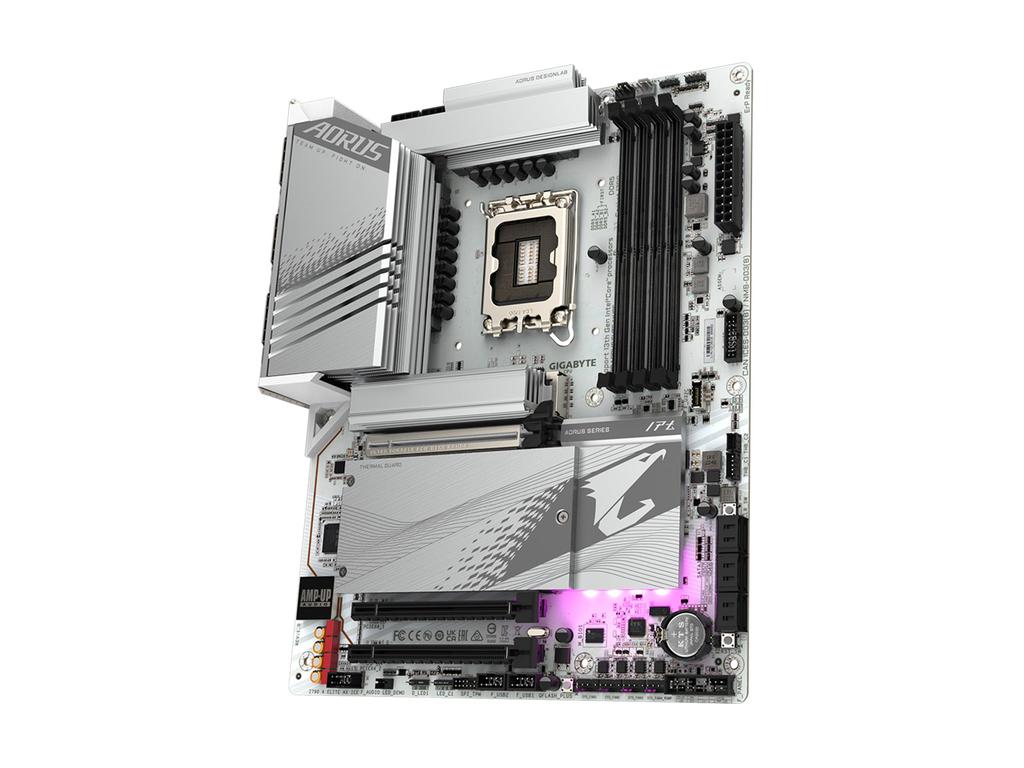 GIGABYTE Z790 AORUS ELITE AX ICE Белая плата Intel и процессор Core 12-го поколения, совместимая с материнской платой LGA1700 DDR5 ATX Z790 A ELITE AX ICE