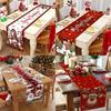 New Year Xmas Table Flag Cover Santa Claus Christmas Tablecloth Christmas Table Runner Home Decor