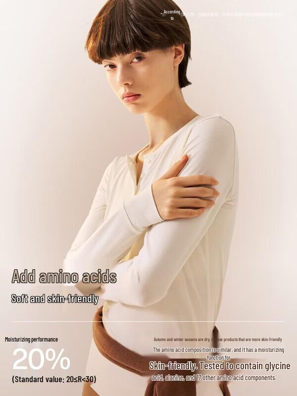 Xiang Le Mei Liu Haocun Style Women's Thermal Henley Top