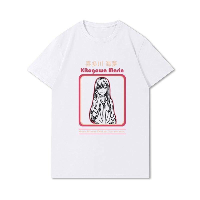 Футболка Marin Kitagawa для женщин, футболки с короткими рукавами в стиле аниме для девочек, топы в стиле Харадзюку