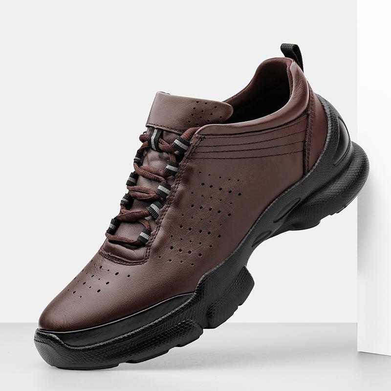Fashion Men's Genuine Leather Sneakers Casual Sports Shoes for Men Breathable Walking Running Shoes 2025 New Fashion Athletic Footwear
