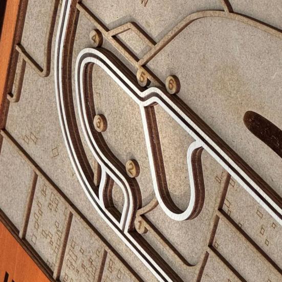 Компоновка трассы Motor Speedway 3D из дерева, орнамент для трассы Indianapolis Speedway, настенное искусство для домашнего офиса, любителей гонок