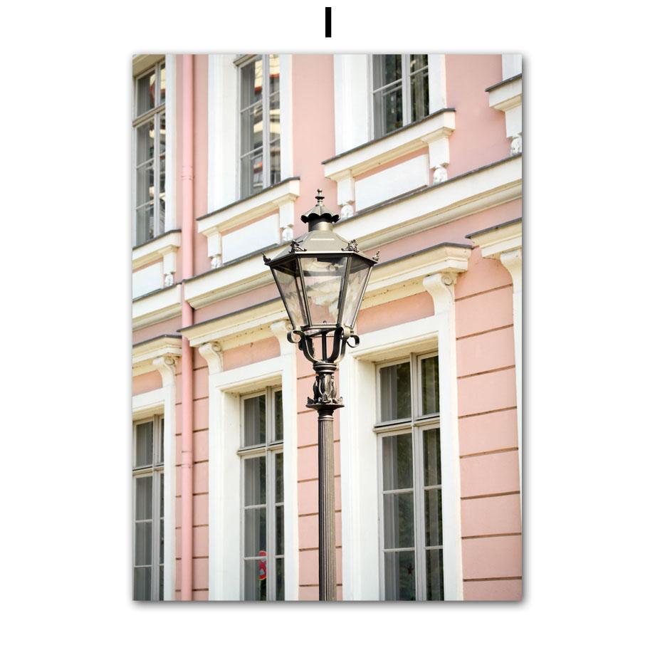 London Pink City Retro Car Ferris Wheel Wall Art Canvas Painting Nordic Posters And Prints Wall Pictures For Living Room Decor