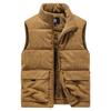 Men's Thickened Corduroy Vest - Fleece Lined, Stand Collar, Sleeveless, Plus Size, Warm Workwear Coat for Autumn/Winter