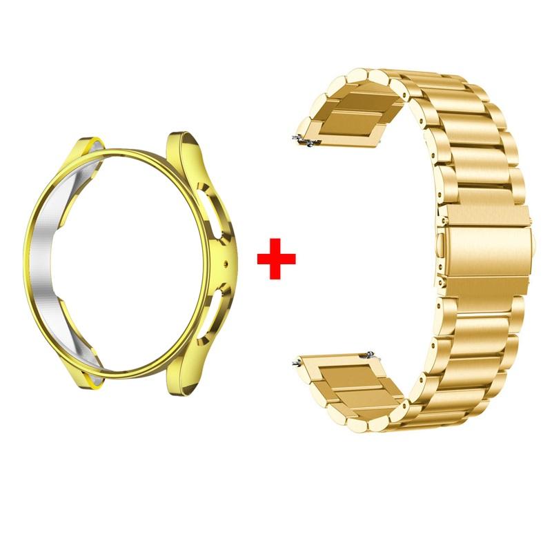 Ремешок+Чехол для Samsung Galaxy Watch 6 5 4 44мм 40мм Classic 46мм 42мм Браслет из нержавеющей стали Ремешок для Galaxy Watch 3 5 Pro 41 45мм