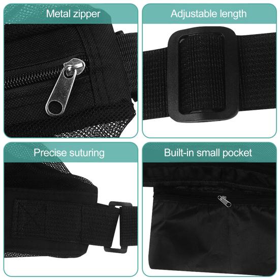 Basketball Storage Bag Mesh Single Ball Bag with Adjustable Shoulder Strap Football Carrier Crossbody Shoulder Bag for Volleyball Rugby Ball Storage