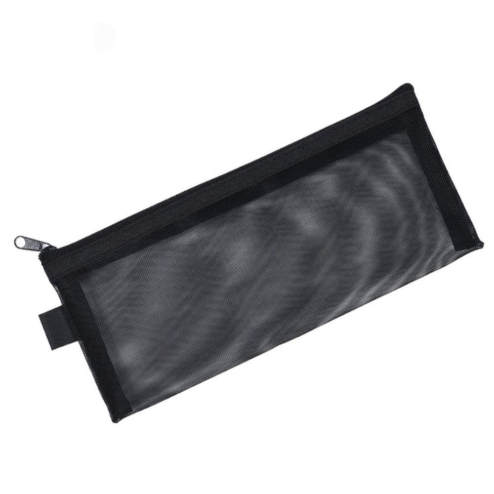 Nylon Mesh Pencil Bag Large Capacity Storage Bag Transparent Stationery Bag  Student