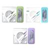 7Pcs Professional Mathematical Geometry Tool Set Student Geometry Math Set with Compass, Set Square, Eraser, Protractor
