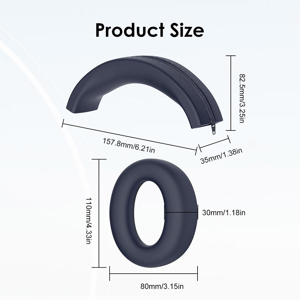 3 комплекта силиконовых чехлов для наушников, водонепроницаемый защитный чехол для наушников, устойчивый к царапинам, повязка на голову для Anker Soundcore Life Q20i