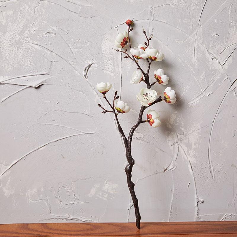Houseeker Искусственные сливы Вишни Шелковые Флоры Сакура Цветы Ветки Домашний стол Декор в гостиную Diy Праздничные свадебные украшения