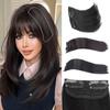 Synthetic Short Straight Hair Pieces Hair Extension Smooth And Fluffy Clip-In Hair Increase Hair Volume For Women Hair Accessories