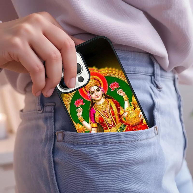 Lakshmi Hindu Goddess soft Phone Case For iPhone 17 Air 15 16e 14 13 Pro Max Coque 12 11 Pro Max PLUS cover