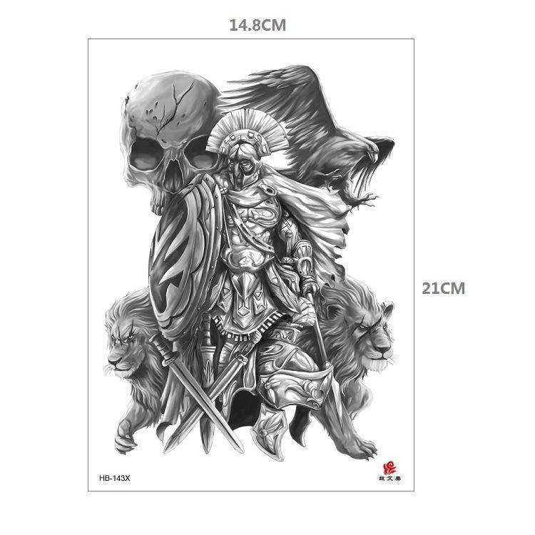 Наклейка с рисунком животного, тигр, лев, леопард, половина руки, рисунок Hb, набор для переноса воды, имитация наклейки