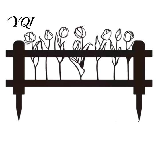 Vegetable Garden Stakes Welcome Decorative Yard Sign, Wildflowers/Vegetables Silhouette Black Stake, Outdoor Sign Acrylic Rustic Lawn for Front Porch