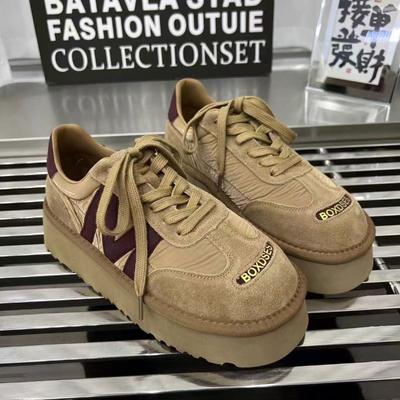 Мода 2024 года, женская повседневная спортивная обувь, дышащая, водонепроницаемая, на толстой танкетке, женская спортивная обувь, повседневная кожаная обувь