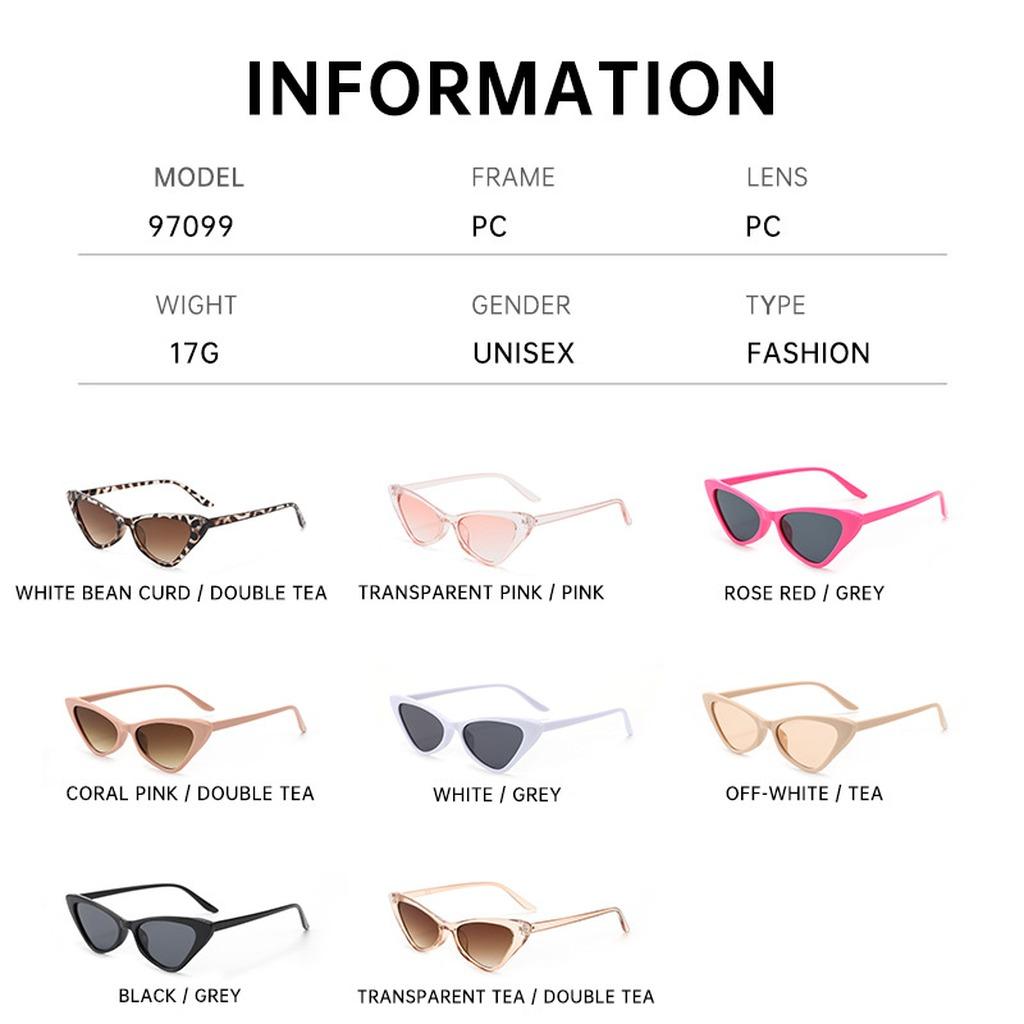 Vintage Cat Eye Small Frame Sunglasses Unisex Uv400 Protection Pc Fashion Eyewear For Daily Fishing Outdoor Activities