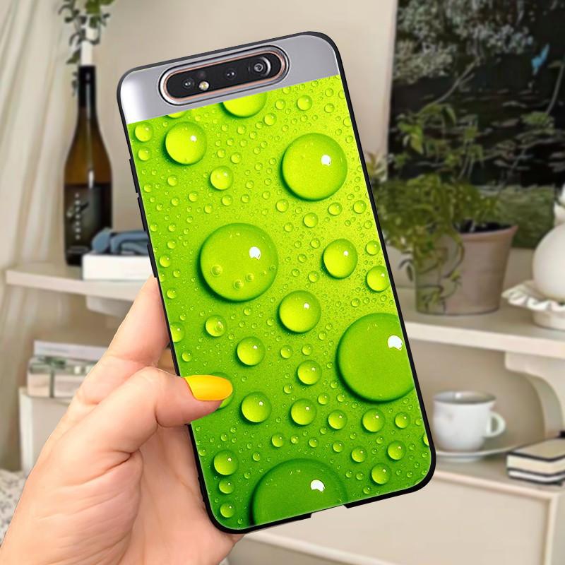 Case For Samsung A80 Case Soft Silicone Cartoon Back Cover For Samsung Galaxy A80 GalaxyA80 A 80 A805 Fundas shell Black coque