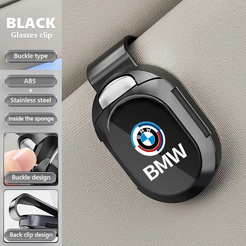 BROB8 Universal Car Sunshade Sunglasses Holder Storage Glasses Clip For BMW 1 3 4 5 6 7 Series M X1 X3 Performance Alpina G20 F20