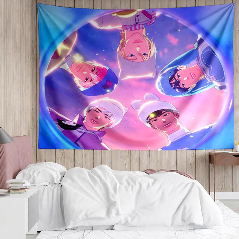 Kpopo Plave Tapestry for Bedroom Aesthetic Classroom Tapestries Wall Hanging for Living Room Dorm Office,Ideal Creative Gift