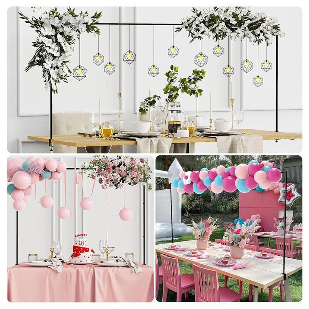 Metal Over The Table Rod Stand Adjustable Length Suitable For Multi Table Size Metal Balloon Flower Arch Stand Party Decorations