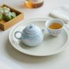 Hand Painted Magnolia Ceramic Tea Pot Under Glaze Gongfu Tea Set Elegant Chinese Style Teapot For Home Office Decor