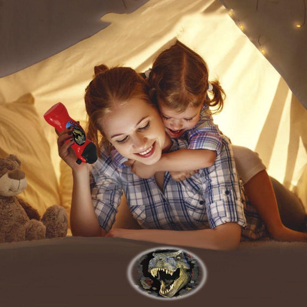 Plastic Animal Pattern Torch Projector Dinosaur Shark Flashlight Projector Friends Birthday Gifts