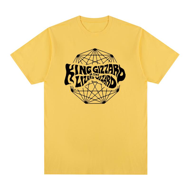 King Gizzard the Lizard Wizard Винтажная футболка Австралийская рок-группа Хлопковая мужская футболка Новая футболка Женские топы