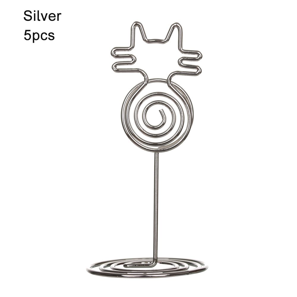 Desktop Decoration Cat Shape Paper Clamp Place Card Photos Clips Table Numbers Holder Clamps Stand