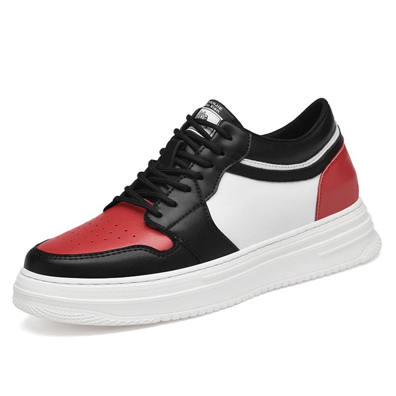 Men's invisible inner heightening shoes 8cm breathable platform sports little white shoes British casual board shoes heightening shoes 6