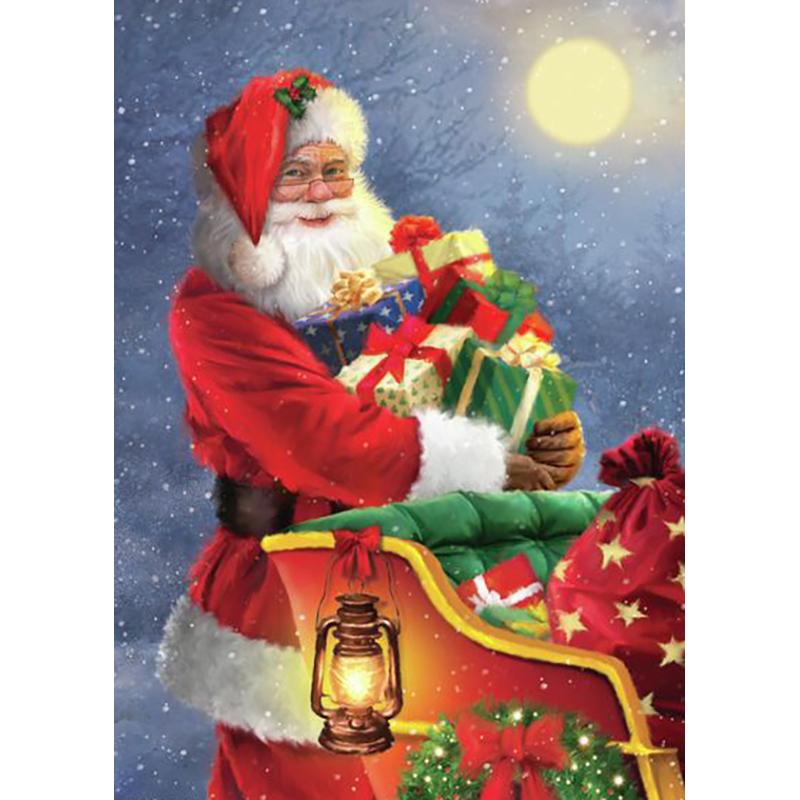 DIY Санта-Клаус 5D алмазная живопись полная круглая дрель мультфильм Алмазная вышивка Рождественский подарок вышивка крестиком стены книги по искусству домашний декор