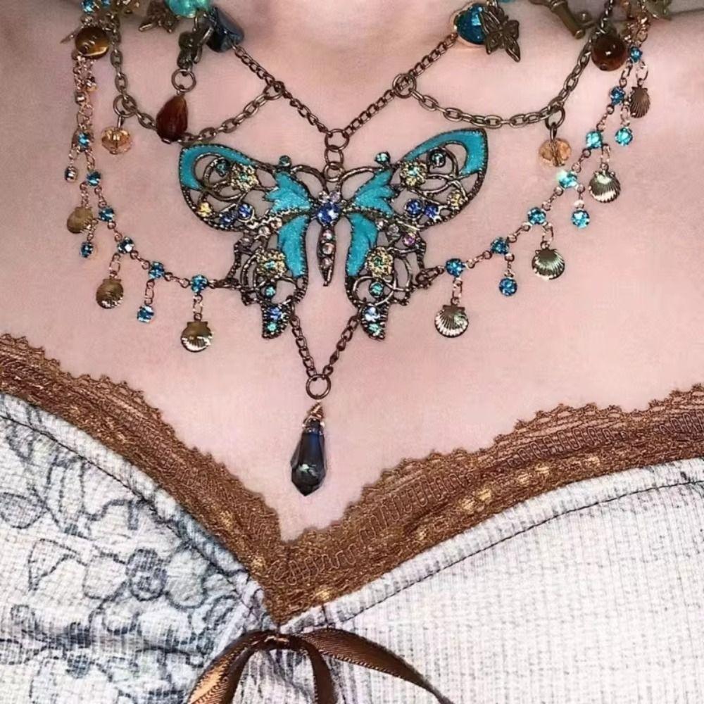 Dainty Waist Chain Multiayer Body Chain Jewelry Fashion Butterfly Pendant