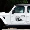 Автомобиль Внедорожник Внедорожник Окна Капоты Боковая Часть Кузова Белый Компас Тотем Наклейка Стикер