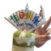 Birthday Candle Fan Decoration Surprise Blessing Fan Fan Shape Expansion Creative Party Automatic Baking