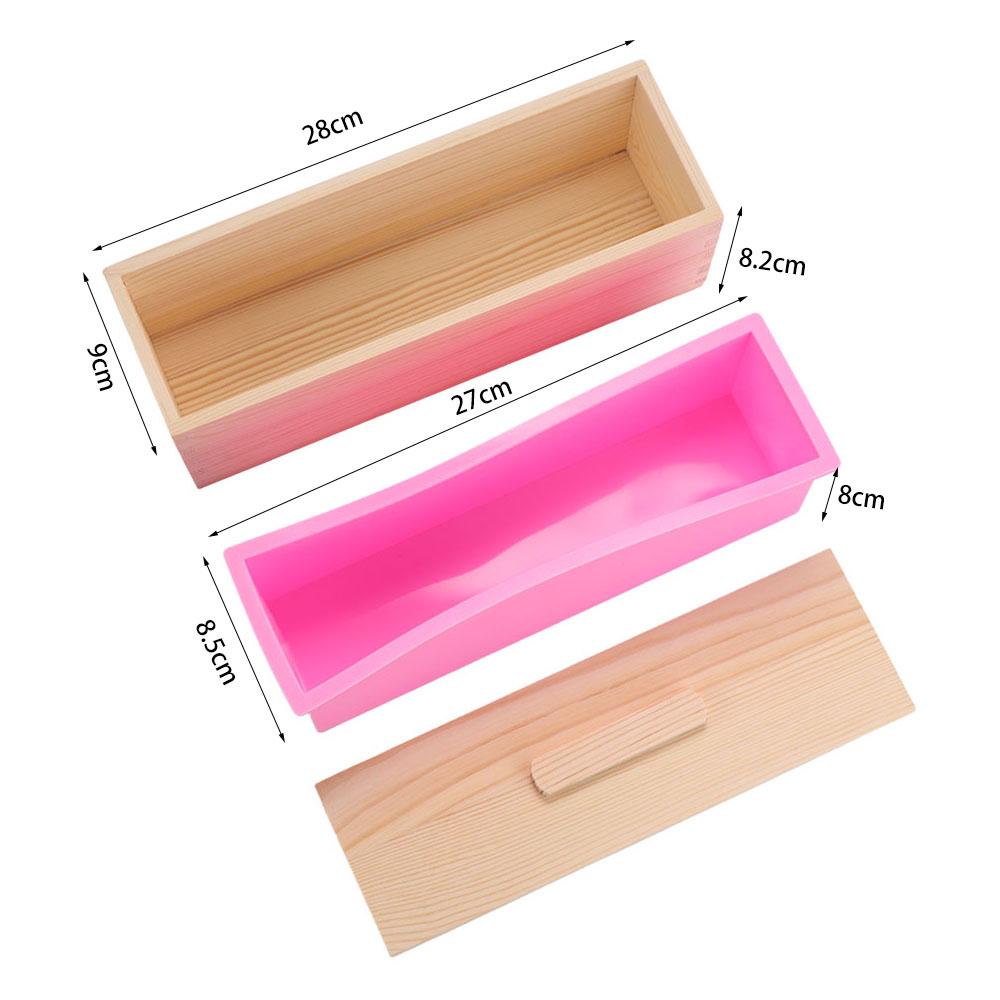 with Wooden Box and Lid Loaf Mould Rectangle Toast Mold Baking Tool Silicone Soap Mold Cake
