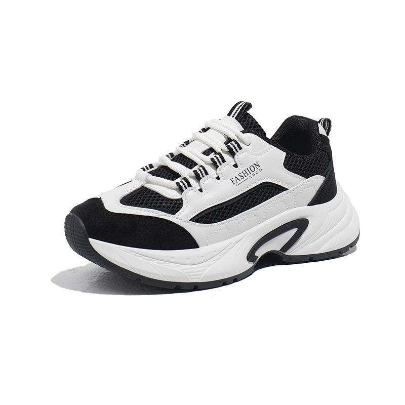 Повседневные женские туфли Dad Shoes на толстой платформе, нескользящие кроссовки для ходьбы со шнуровкой, удобные теннисные кроссовки, женские легкие дышащие кроссовки для бега