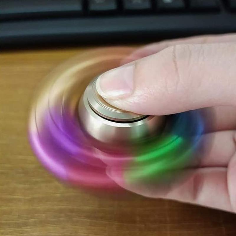 Fidget Metal Rainbow Hand Spinner Крутые гаджеты EDC Декомпрессионная игрушка Снятие стресса Тревога Анти Эстрес Y Ansiedad
