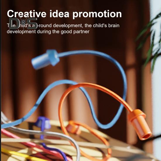 Kids Bear Rope Untangling Game Logic Thinking Focus Training Rope Board Game Parent-children Interactive Educational Colorful Elastic Rope Unhitching