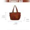 Women’s Corduroy Underarm Handbag Multi Pocket Storage Lightweight Commuters Bag For Office Travel Essential  White