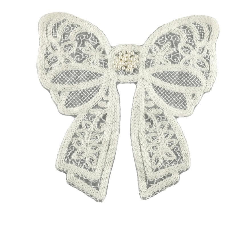 Duoku Мультяшный Кружевной Бант Кружевная Вышивка Наклейка Сделай Сам Аксессуары для Ручного Счета Брошь Заколка Ювелирные Аксессуары Тканевая Наклейка