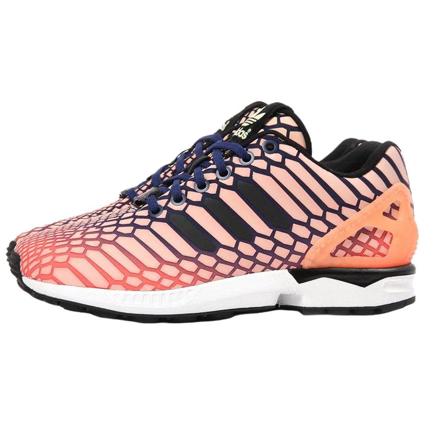 adidas Оригинальные ZX Flux Sunglo Удобные Универсальные Повседневная Обувь для Стиля Жизни Женские кроссовки Розовый Оранжевый Черный AQ8230