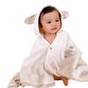 Kontex Baby Gift Made in Japan Imabari Towel Select Fluffy Boys Girls Baby Bath Poncho Bath Towel Hooded Name Embroidery Name Mama's (Коричневая овца)