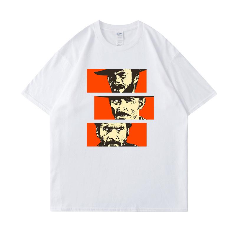 The Good the Bad and Ugly Blondie Angel Eyes Tuco Cowboy T Shirt Men Women Il Buono Brutto Cattivo Oversized Cotton Tee Shirt