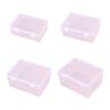 Jewelry Storage Box Practical Clear Storage Box with Lid Small Storage-Bins Transparent Storage Container for Organizing