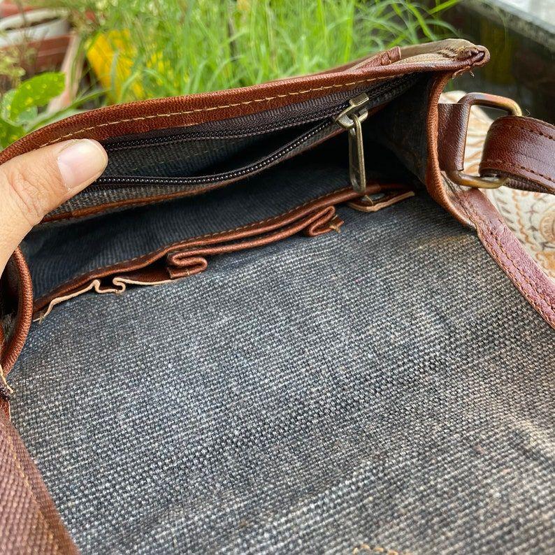 Leather Crossbody Bag for Women Messenger Bag Leather Handbag with Back Zip Pocket Small Tote Bag Adjustable Strap Shoulder Bag and Purse