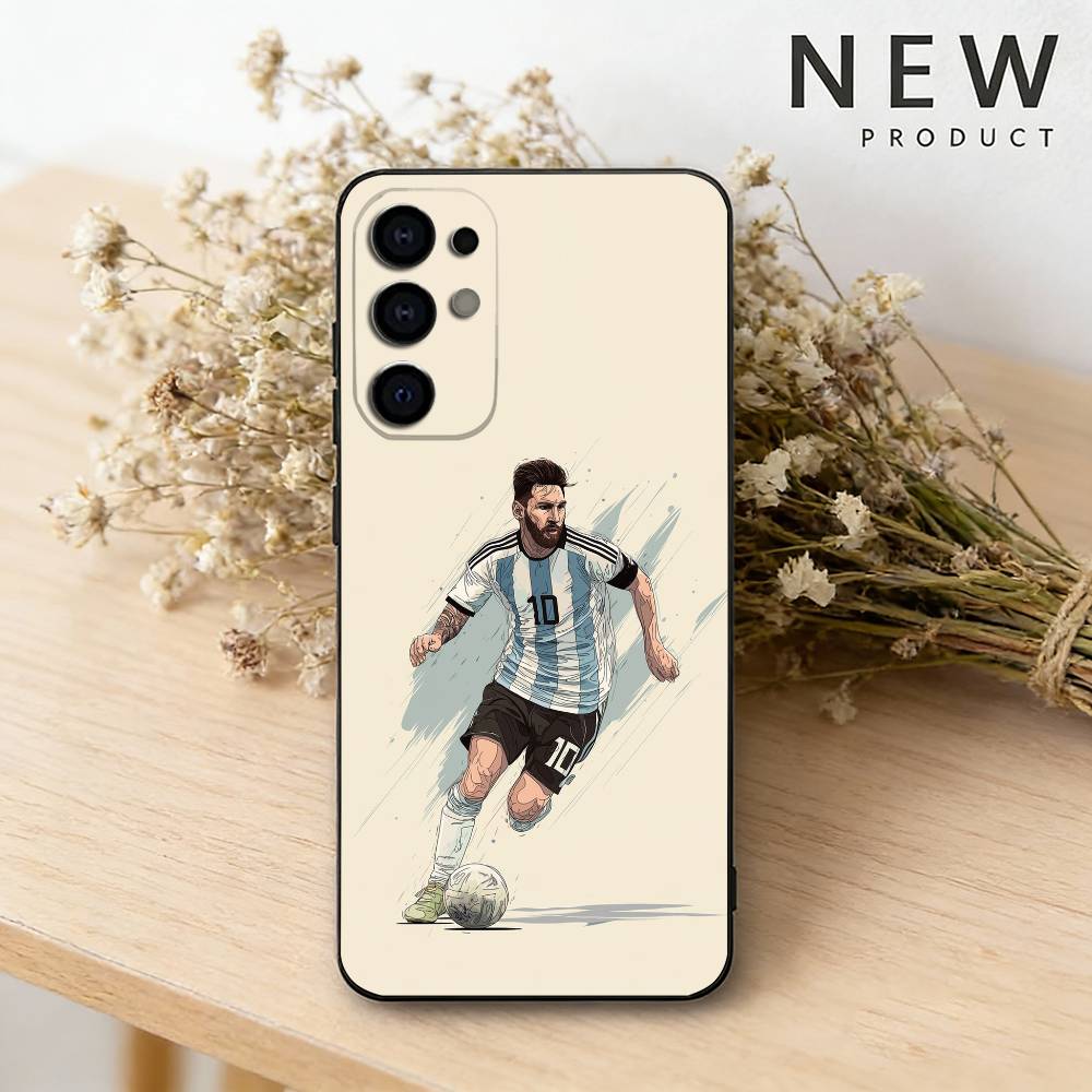 Чехол для телефона Football L-Lionel m-Messi 10 для Samsung S26,25,24,23,22,30,21,10,9,Ultra,Plus,Lite Черный Мягкий Чехол