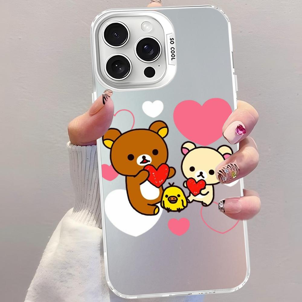 Чехол для телефона Rilakkuma для iPhone 16 15 14 13 12 11 Pro Max X XR XSMAX 8 7 Plus Матовый Ударопрочный Задний Чехол