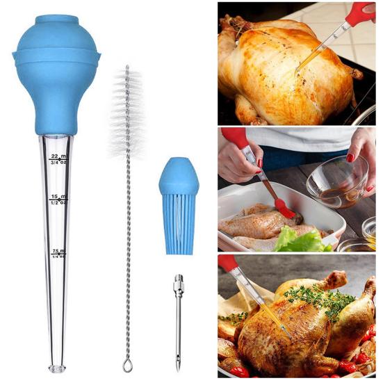 4 шт., инструмент для приготовления индейки, пищевой инструмент для обжарки индейки с чистящей щеткой, кухонные принадлежности для вечеринки в честь Дня Благодарения