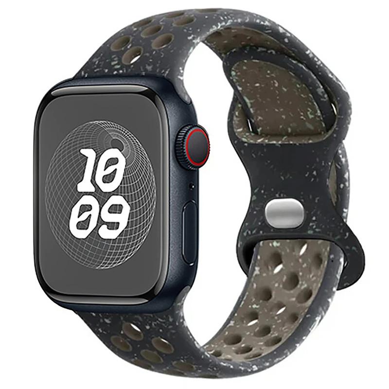 Спортивный ремешок с цветными частицами, резиновый ремешок для Apple Watch 49 мм 46 мм 45 мм 44 мм 42 мм 41 мм 40 мм для IWatch 11 10 9 8 7 6 5 4 3 SE