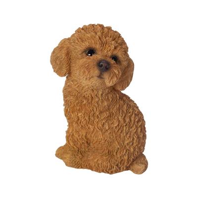 Игрушечный пудель Ubia, оглядывающийся назад, красный, 10 x 8 x 14 см, кукла, фигурка, украшение, животное, украшение для сада, собака (Маленький) H24092-1